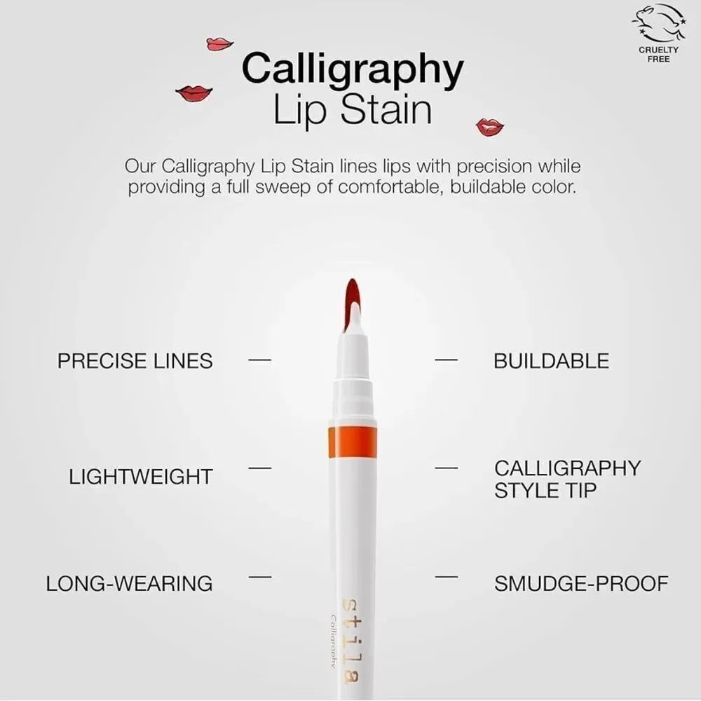 Stila Calligraphy Lip Stain In Ruth Full Size NIB
